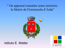 On apprend conna&icirc;tre le territoire: *la Mairie de Fiorenzuola d*Arda*