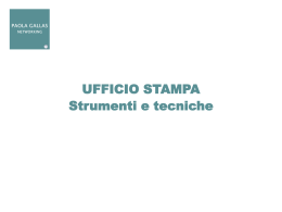 Ufficio stampa e rapporti con i media &ndash; Materiali