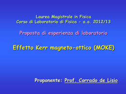 M Effetto Kerr magneto-ottico (ad esempio, longitudinale)