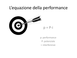 L*equazione della performance