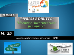 Impresa e Diritto, Licenze e Autorizzazioni, Bar