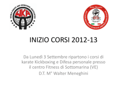 INIZIO CORSI 2012-13