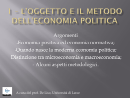 Lezioni di Economia Politica
