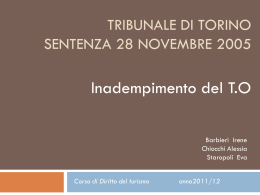 Tribunale di Torino - Dipartimento di Sociologia