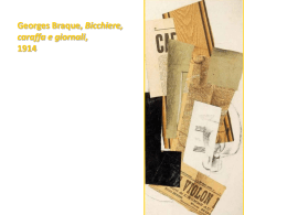 Georges Braque, Bicchiere, caraffa e giornali, 1914