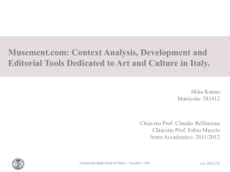 Kanno Mika_Musement - Cim - Universit&agrave; degli studi di Pavia