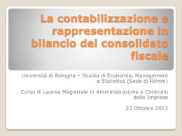 il consolidato - Università di Bologna