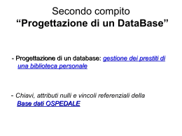 Progettazione di un DataBase