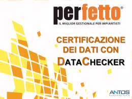 Perfetto Datachecker: la certificazione dei dati