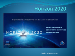 Horizon 2020 - Centro interdipartimentale della comunicazione