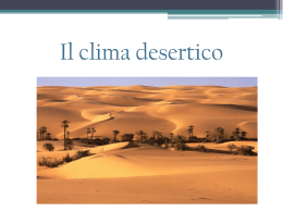 Il clima desertico