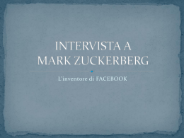 INTERVISTA A MARK ZUCKERBERG