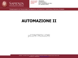 microcontrollori - Dipartimento di Informatica e Sistemistica