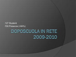 Doposcuola in rete 2009-2010