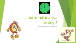 *matematica e* *orologi!