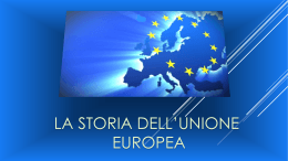 Verso l`Unione Europea