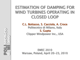 estimation of damping for wind turbines operating in closed loop