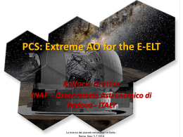 e-elt (pcs) - Osservatorio Astronomico di Palermo