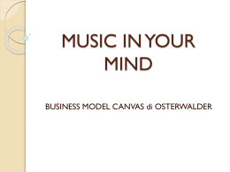 MUSIC IN YOUR MIND - Economia e Gestione delle Imprese
