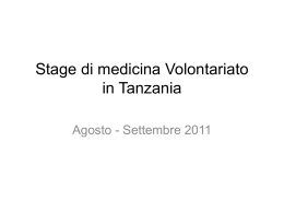 Stage di medicina - Volontariato in Tanzania