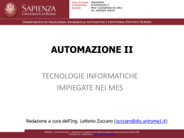 tecnologie informatiche impiegate nei mes