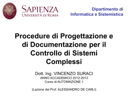 Lezione 06 - Dipartimento di Ingegneria informatica, automatica e