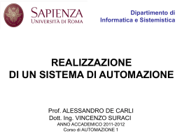 Nucleo Tematico #3 - Dipartimento di Informatica e Sistemistica