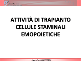 Trapianto cellule staminali emopoietiche 2012 pptx