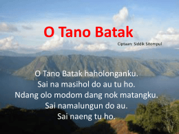 O Tano Batak - WordPress.com