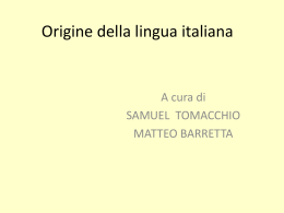 Origine della lingua italiana