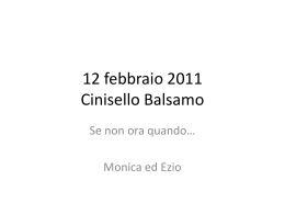 12 febbraio 2011 Cinisello Balsamo