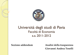 Lezione 20 - Economia - Università degli studi di Pavia