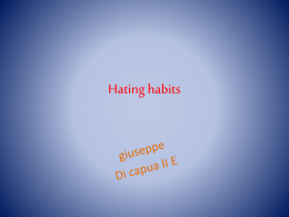 Hating habits - il blog della seconda E