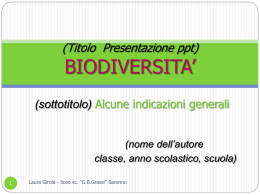 indicazioni ppt Biodiversità 2F