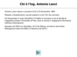 Chi è l`ing. Antonio Lanci