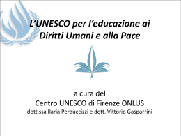 L`UNESCO per i diritti umani - Centro Unesco di Firenze Onlus