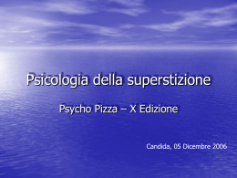 Psicologia della superstizione