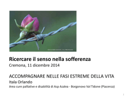 Ricercare il senso nella sofferenza Cremona, 11 dicembre 2014