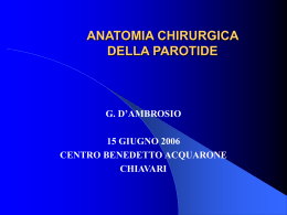 ANATOMIA CHIRURGICA DELLA PAROTIDE