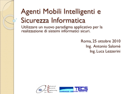 Agenti Mobili Intelligenti e Sicurezza Informatica