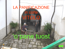 PANIFICAZIONE in corte VITOLO