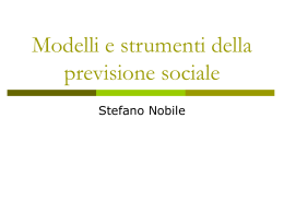 Modelli e strumenti della previsione sociale