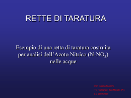 RETTE DI TARATURA
