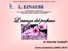 L`essenza del profumo - Istituto Einaudi Lodi