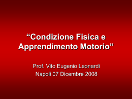 V. Eugenio Leonardi - Condizione Fisica e Apprendimento Motorio
