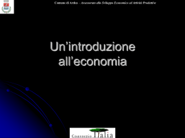 Lezione 01: Introduzione all`economia