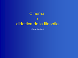 il cinema &egrave; filosofia