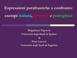 esempi italiani, spagnoli e portoghesi