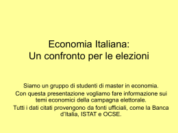 Economia Italiana: Un confronto per le elezioni