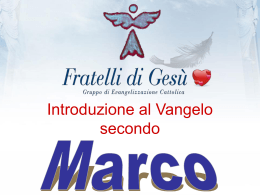 Introduzione al Vangelo secondo Marco